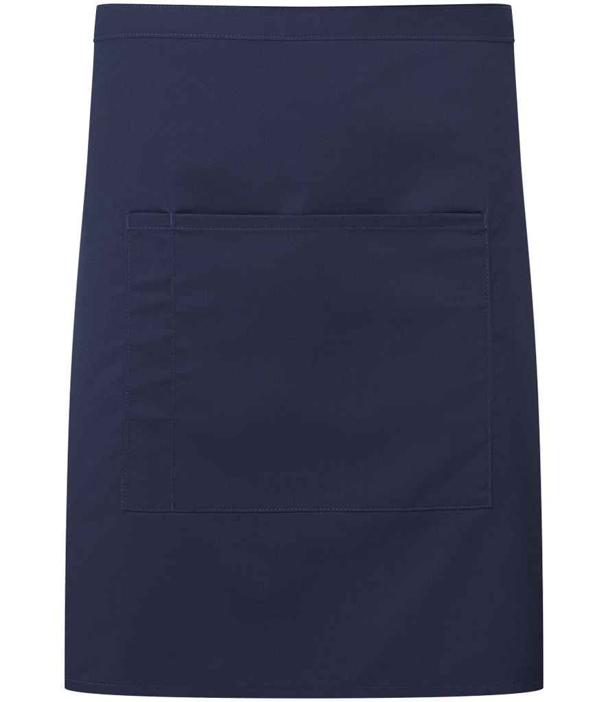Premier 'Colours' Mid Length Apron with Pocket Navy