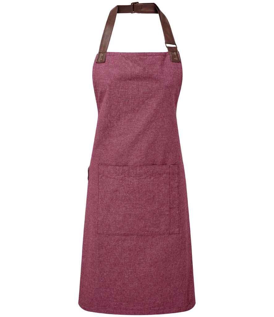 Premier Annex Oxford Bib Apron Burgundy