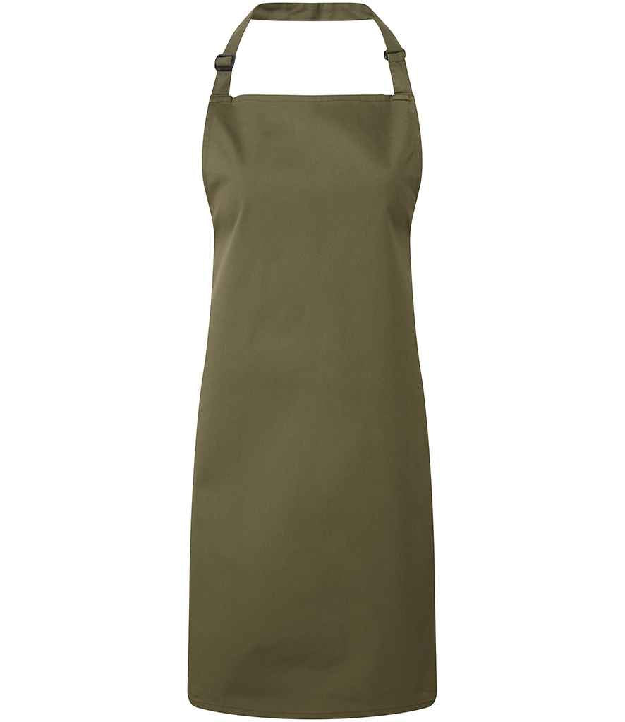 Premier 'Colours' Bib Apron Olive Green