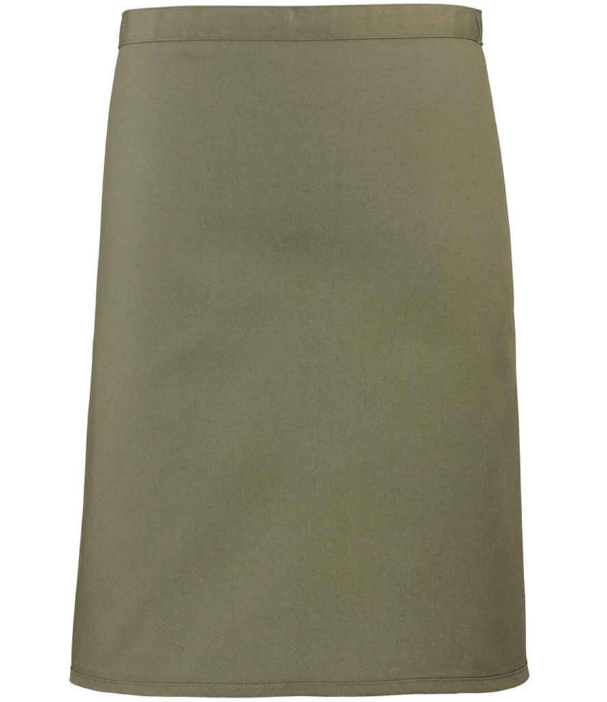 Premier 'Colours' Mid Length Apron Olive Green