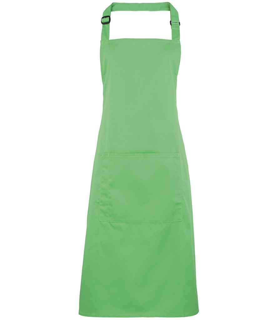 Premier 'Colours' Bib Apron with Pocket Apple Green
