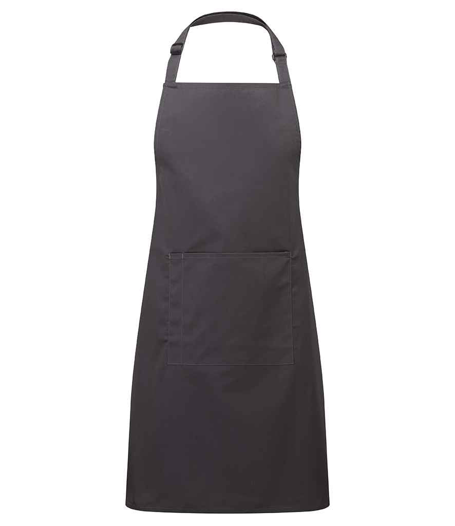 Premier 'Colours' Bib Apron with Pocket Charcoal