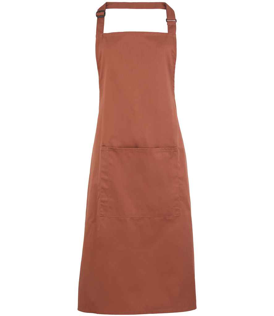 Premier 'Colours' Bib Apron with Pocket Chestnut