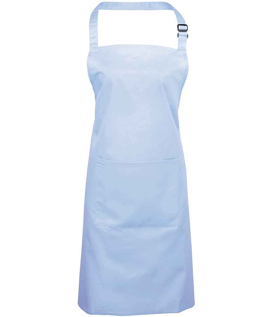 Premier 'Colours' Bib Apron with Pocket Light Blue