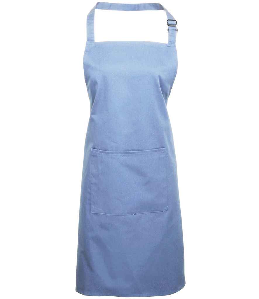 Premier 'Colours' Bib Apron with Pocket Mid Blue