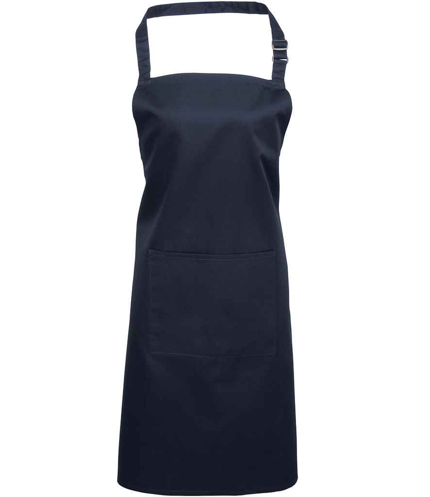 Premier 'Colours' Bib Apron with Pocket Navy
