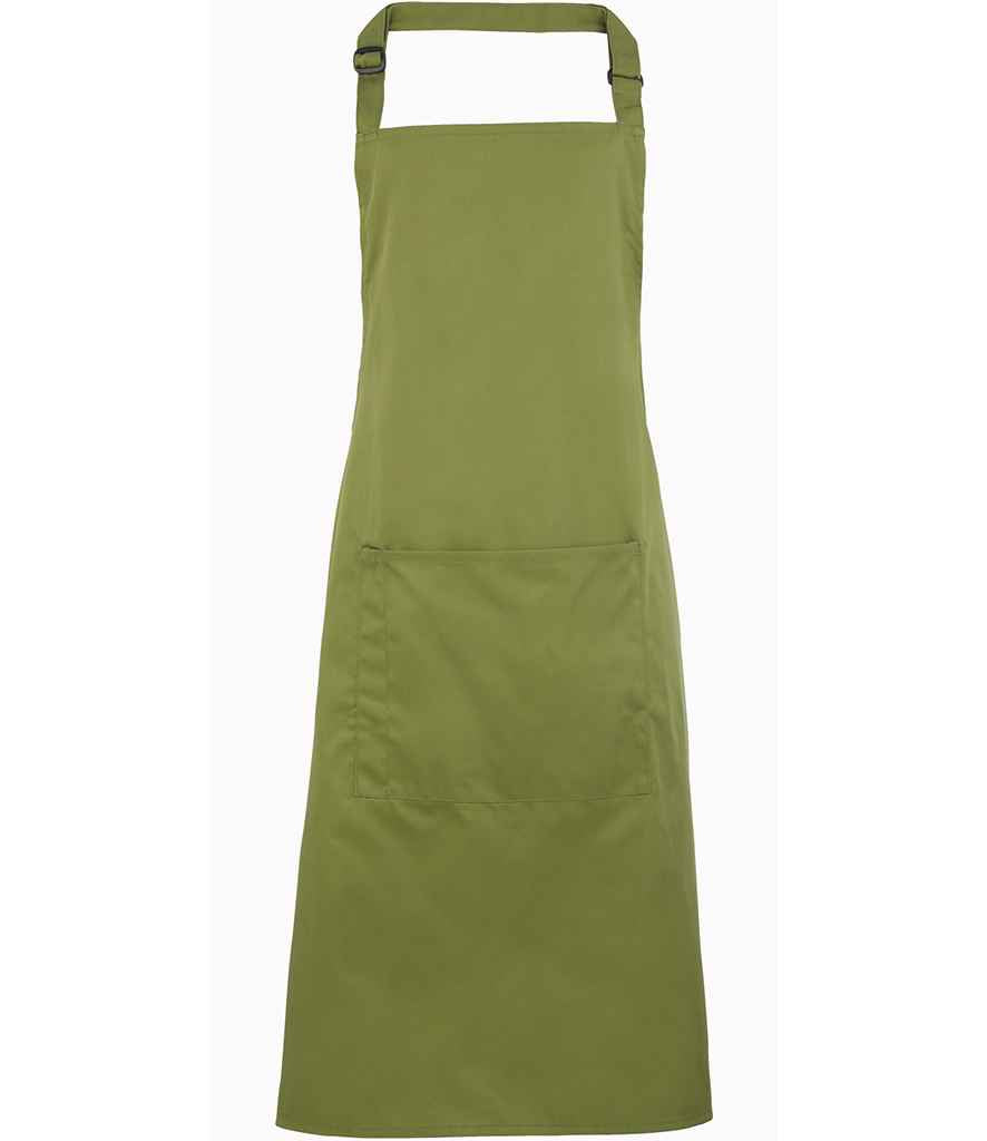 Premier 'Colours' Bib Apron with Pocket Oasis Green