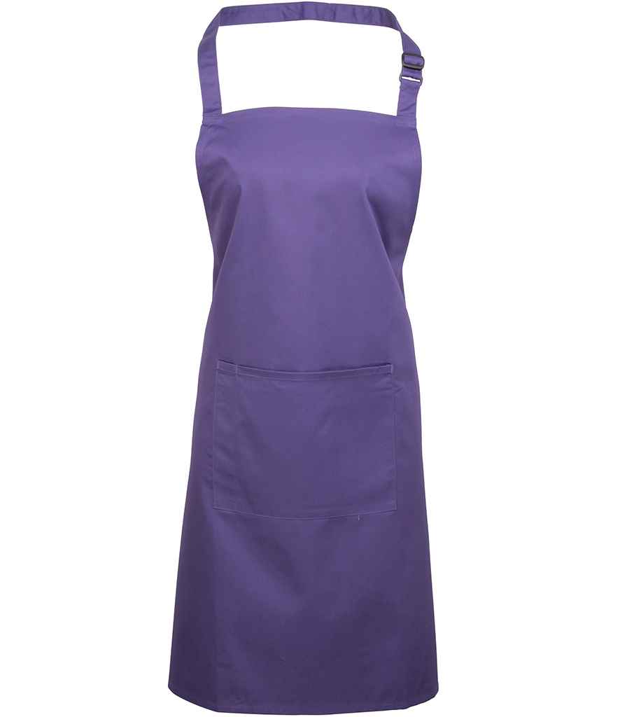 Premier 'Colours' Bib Apron with Pocket Purple