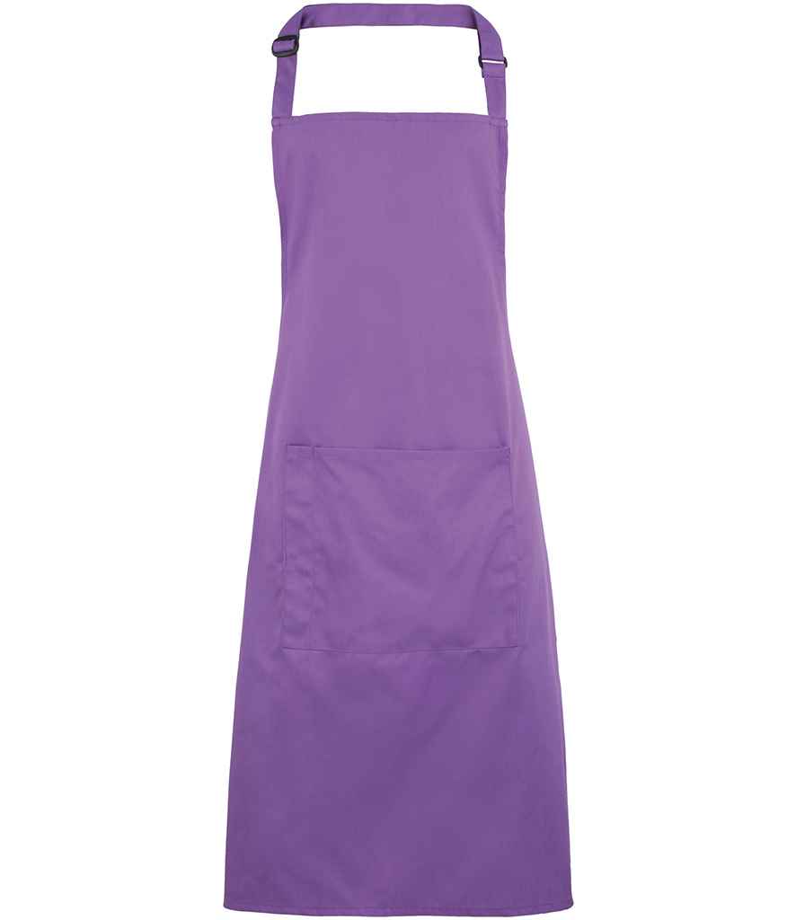 Premier 'Colours' Bib Apron with Pocket Rich Violet