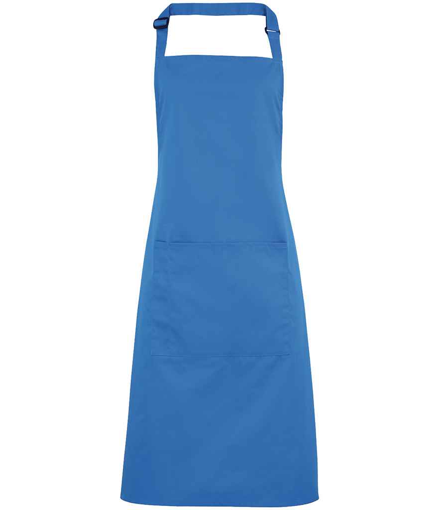 Premier 'Colours' Bib Apron with Pocket Sapphire Blue