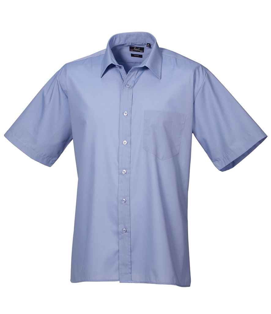 Premier Short Sleeve Poplin Shirt | Mid Blue Mid Blue