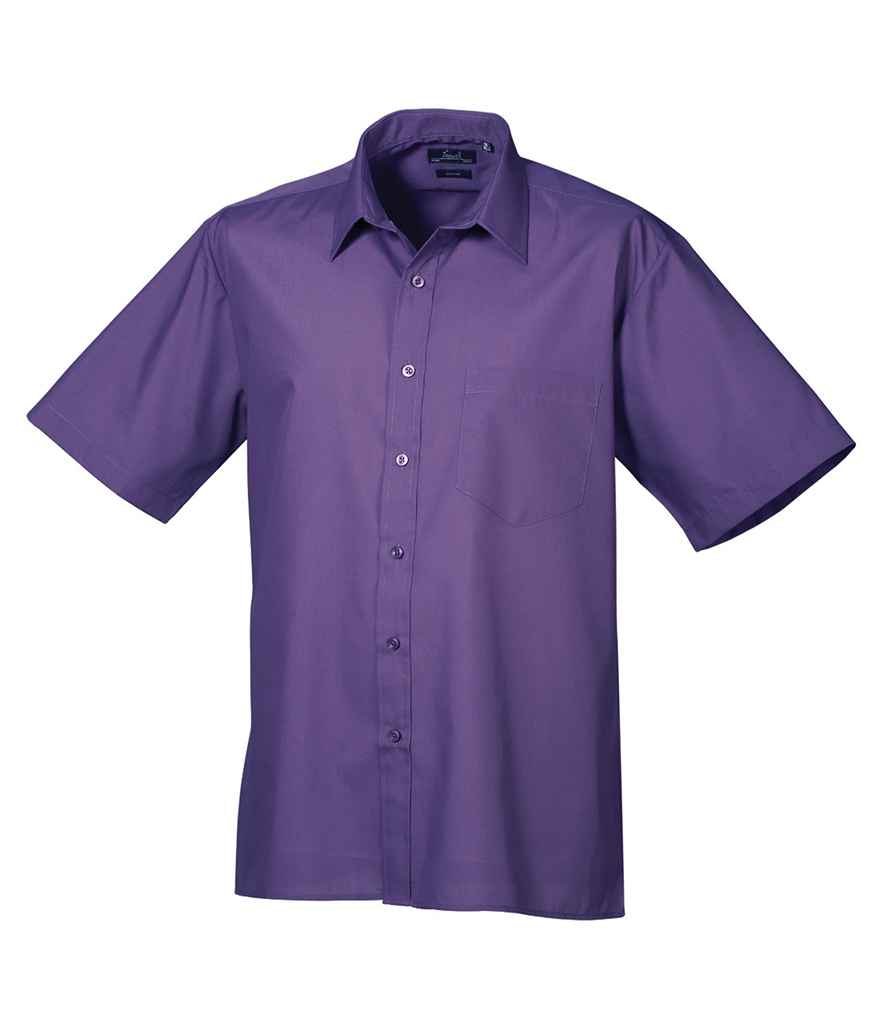Premier Short Sleeve Poplin Shirt | Purple Purple
