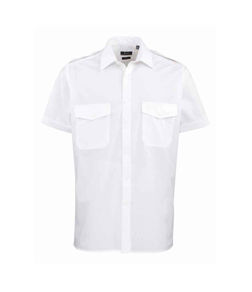 Premier Short Sleeve Pilot Shirt White