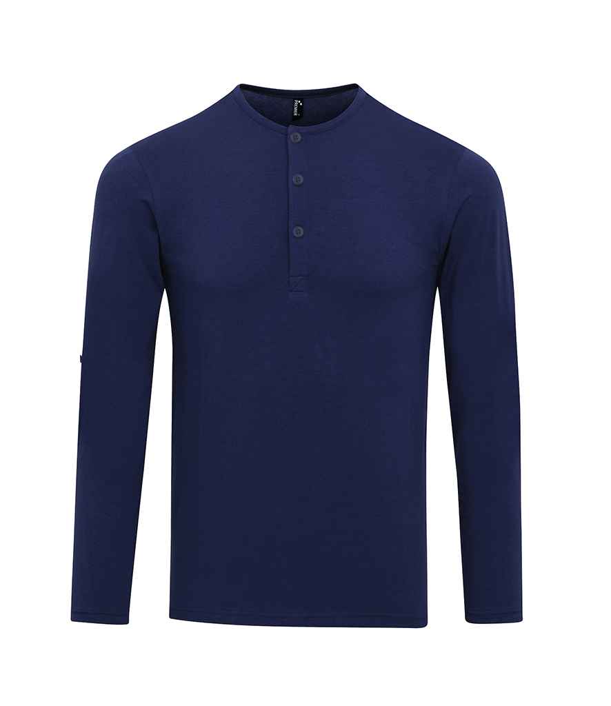 Premier Long John Roll Sleeve T-Shirt Indigo Denim