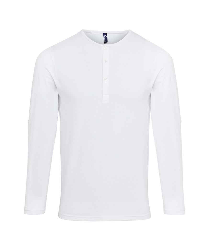 Premier Long John Roll Sleeve T-Shirt White
