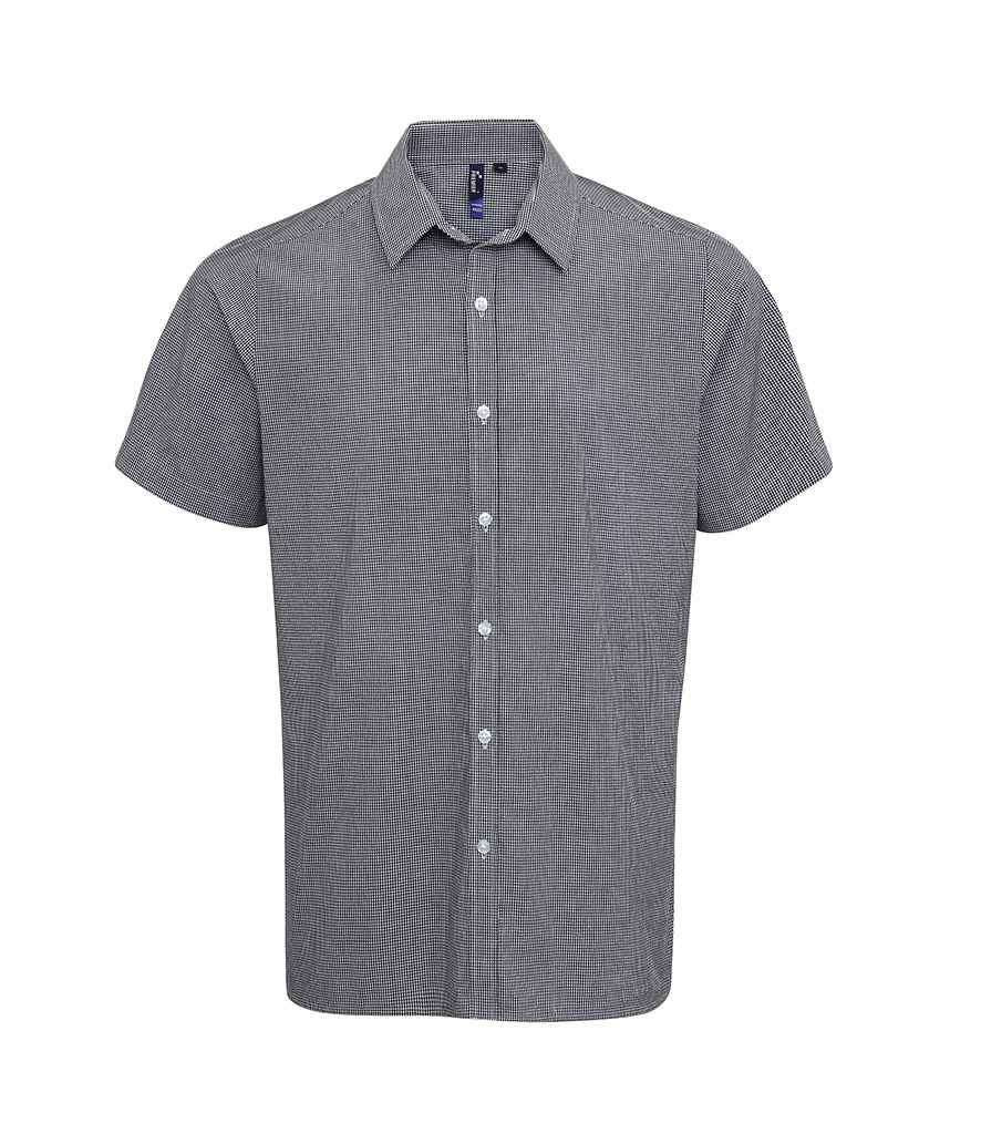 Premier Gingham Short Sleeve Shirt Black/White