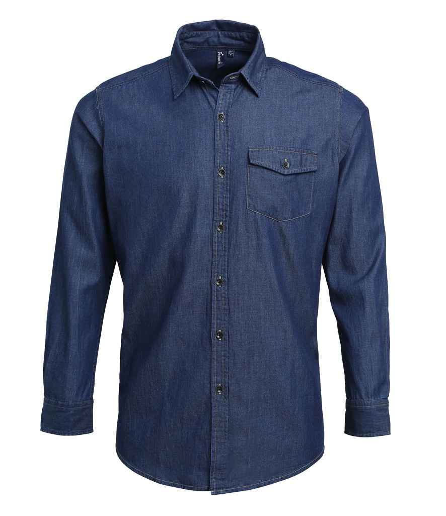 Premier Jeans Stitch Denim Shirt Indigo Denim