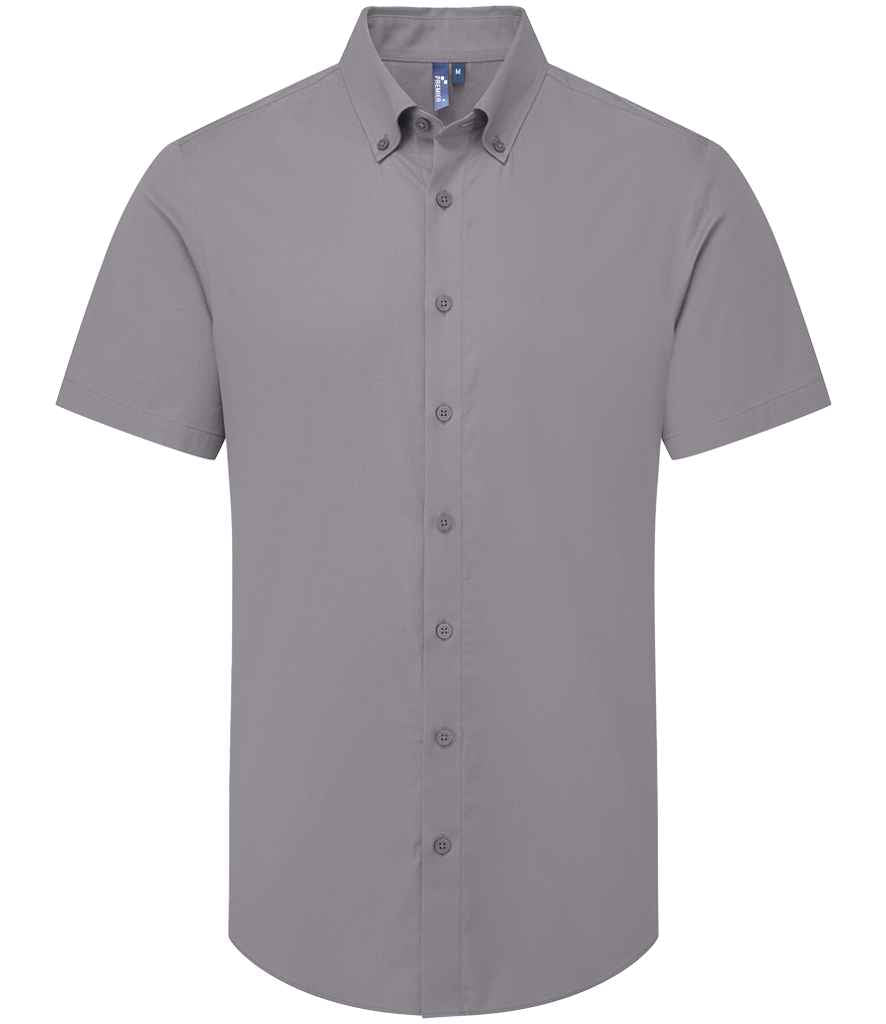 Premier Supreme Short Sleeve Oxford Shirt Steel