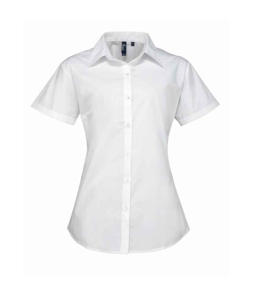 Premier Ladies Supreme Short Sleeve Poplin Shirt White