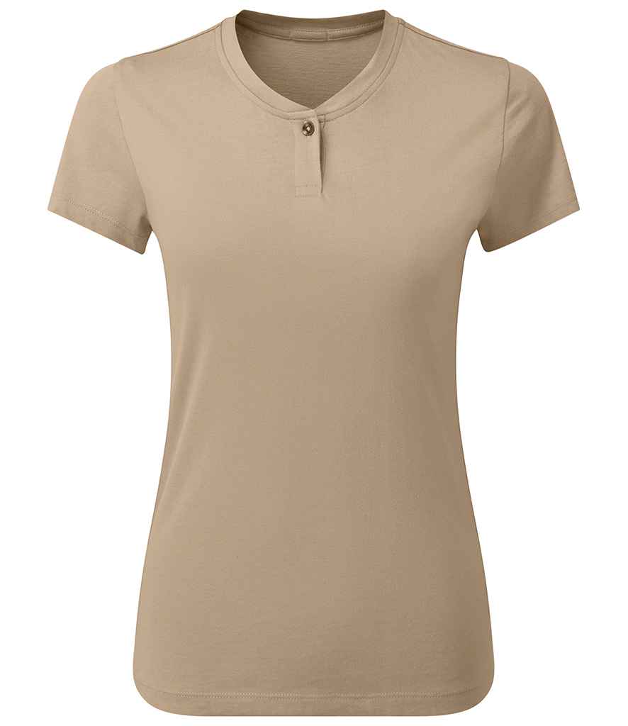Premier Ladies Cotton Rich Comis T-Shirt Khaki
