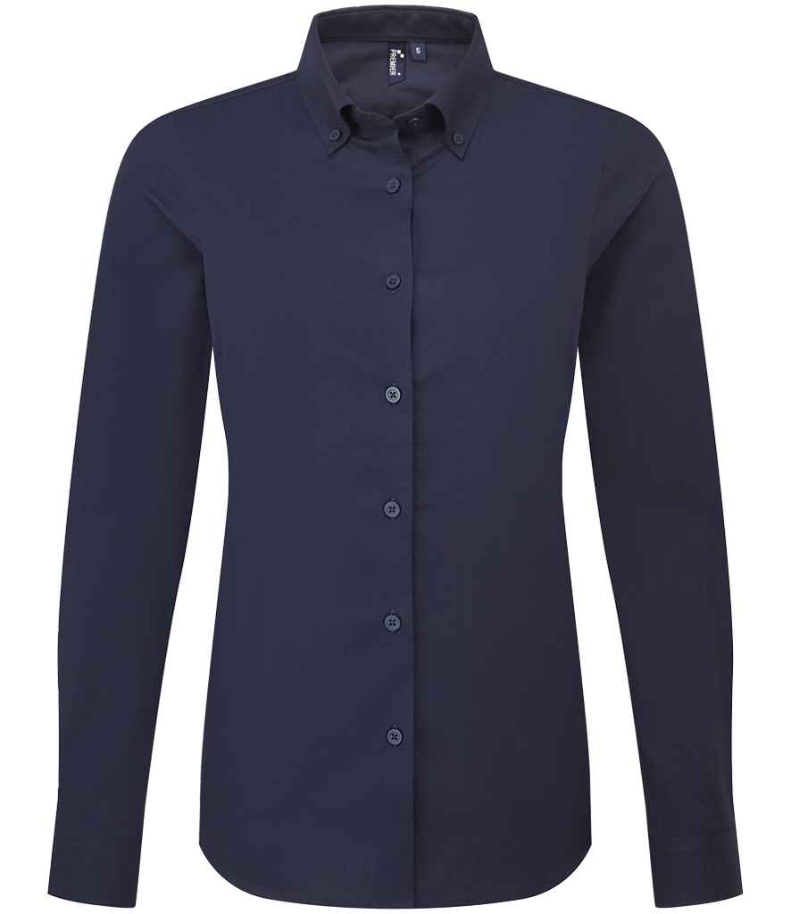 Premier Ladies Supreme Long Sleeve Oxford Shirt Navy