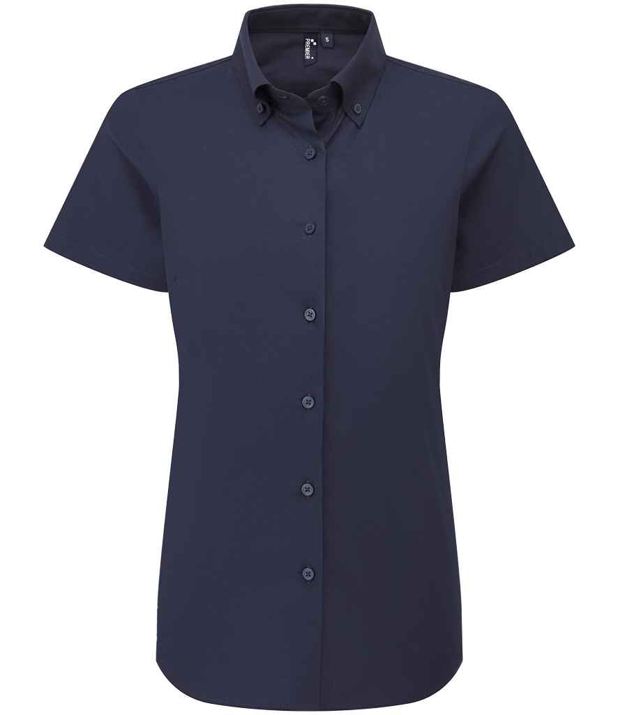 Premier Ladies Supreme Short Sleeve Oxford Shirt Navy