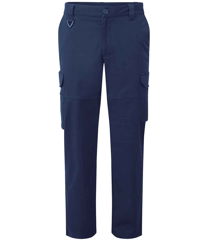 Premier Unisex Stretchchecker Work Cargo Trousers Navy