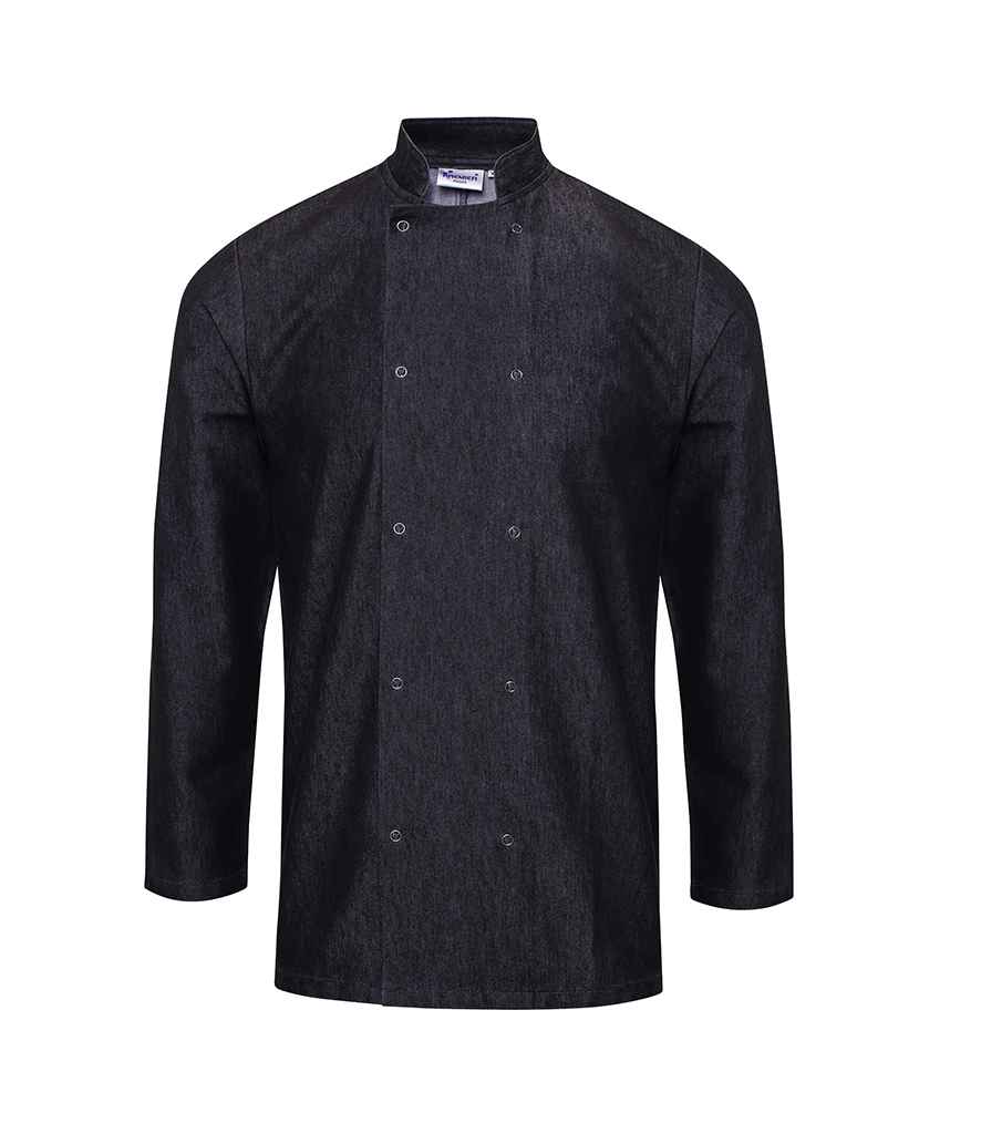 Premier Denim Chef's Jacket Black Denim