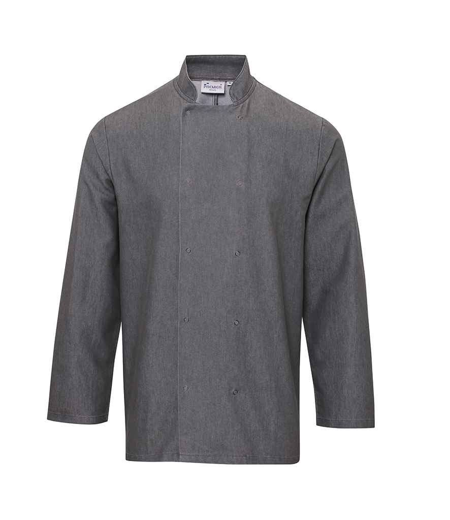 Premier Denim Chef's Jacket Grey Denim