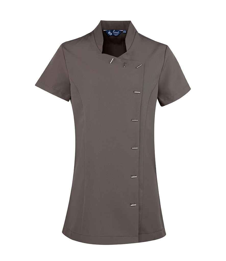 Premier Ladies Orchid Short Sleeve Tunic Dark Grey