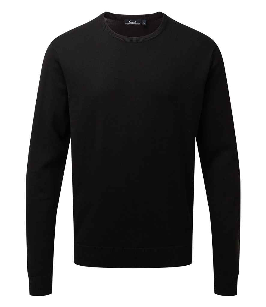 Premier Cotton Rich Crew Neck Sweater Black