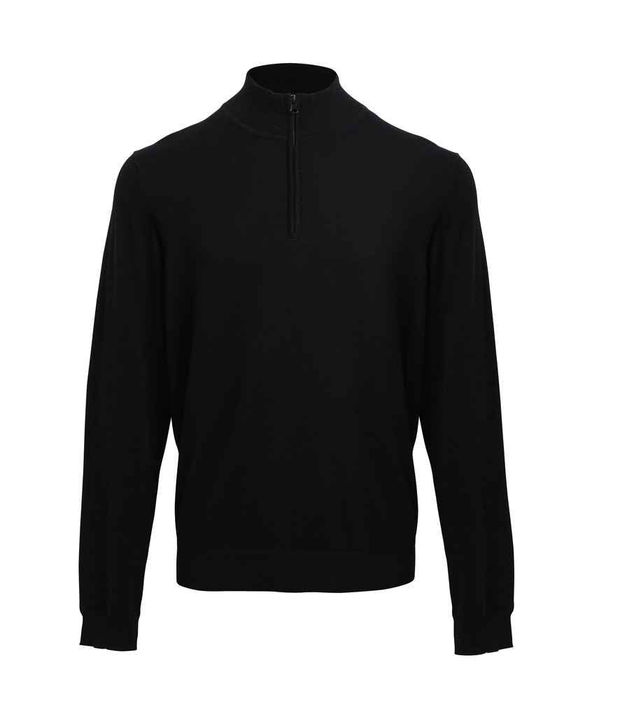 Premier Zip Neck Sweater Black