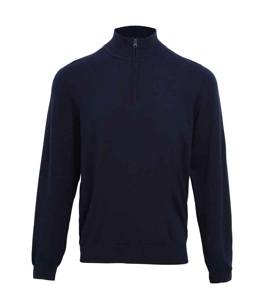 Premier Zip Neck Sweater Navy