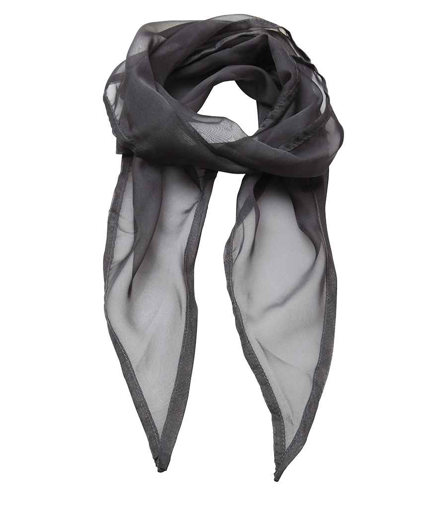 Premier 'Colours' Chiffon Scarf Dark Grey