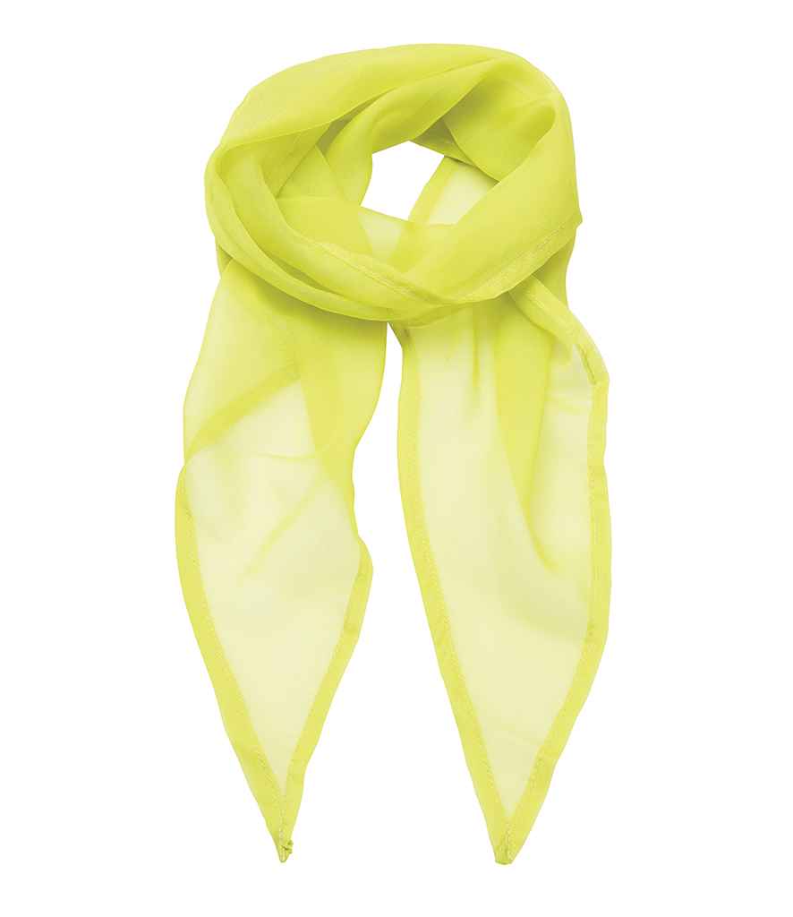 Premier 'Colours' Chiffon Scarf Lime Green