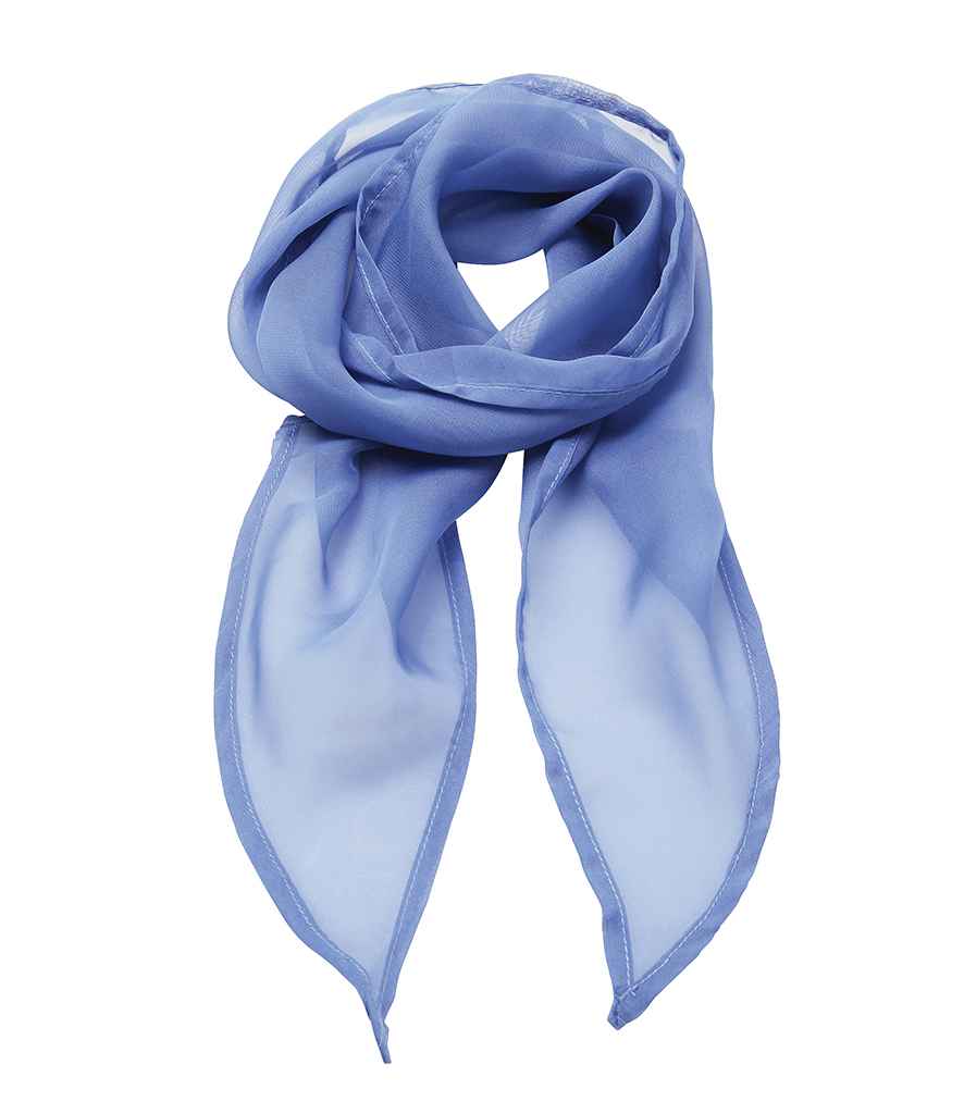 Premier 'Colours' Chiffon Scarf Mid Blue