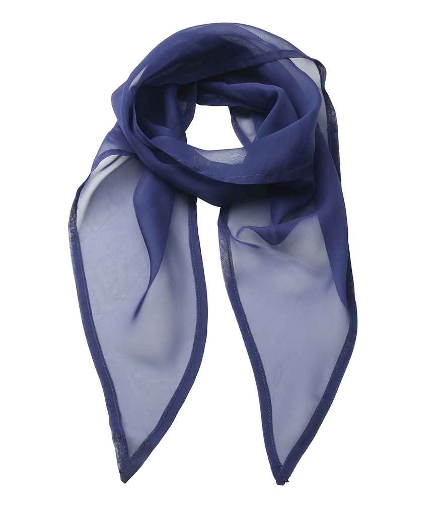 Premier 'Colours' Chiffon Scarf Marine Blue
