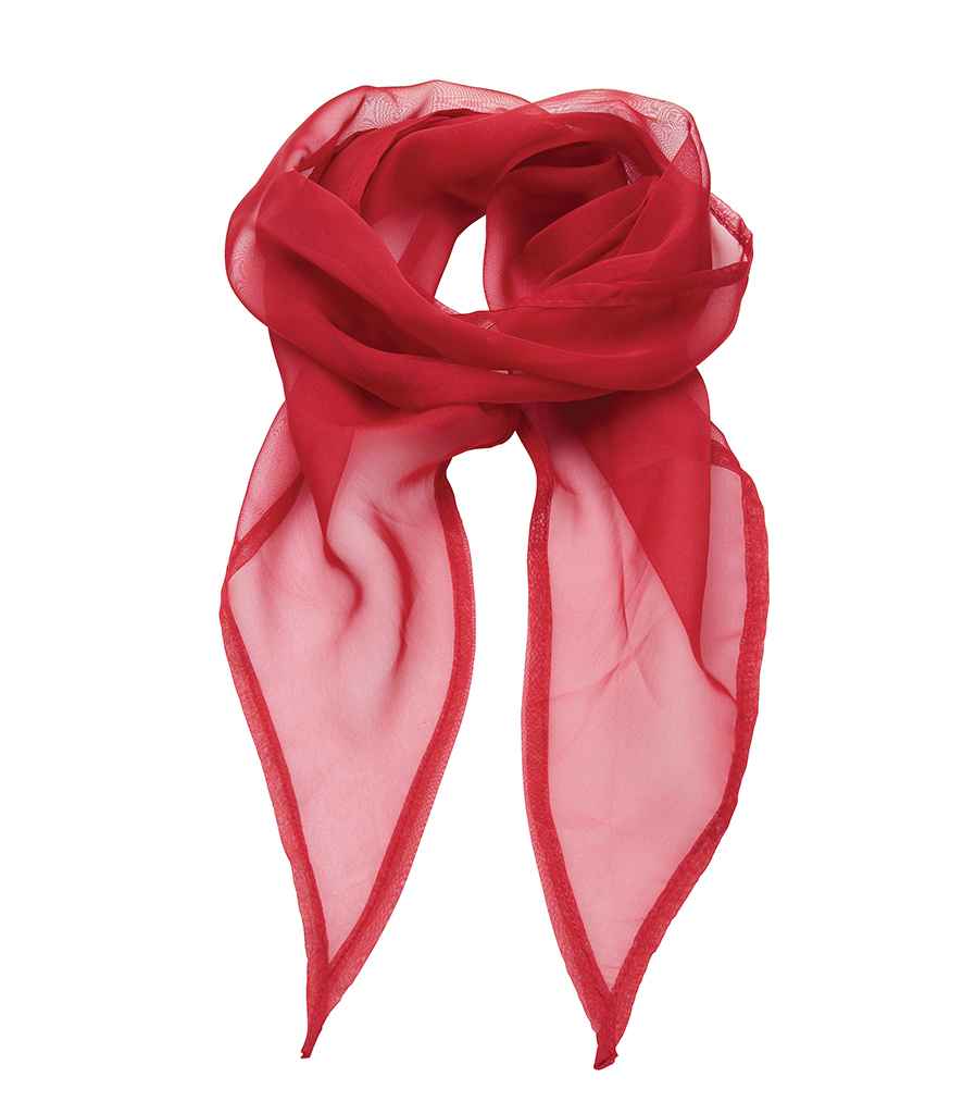 Premier 'Colours' Chiffon Scarf Red