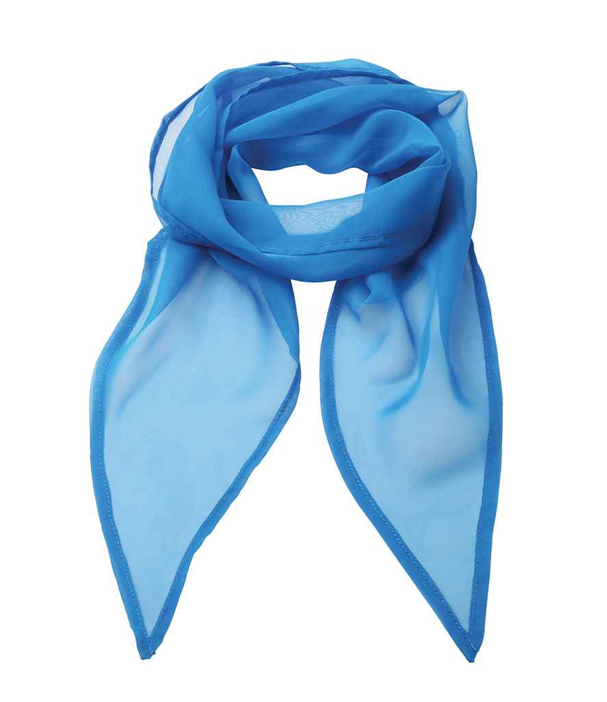 Premier 'Colours' Chiffon Scarf Sapphire Blue