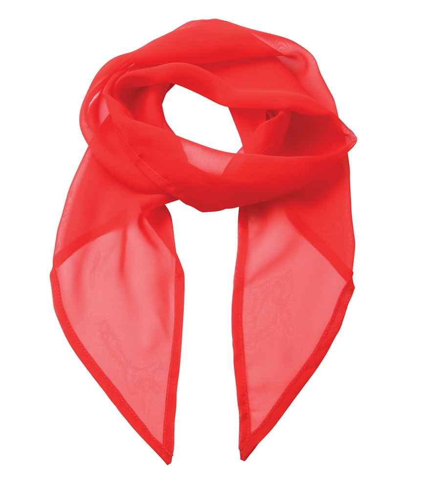 Premier 'Colours' Chiffon Scarf Strawberry Red