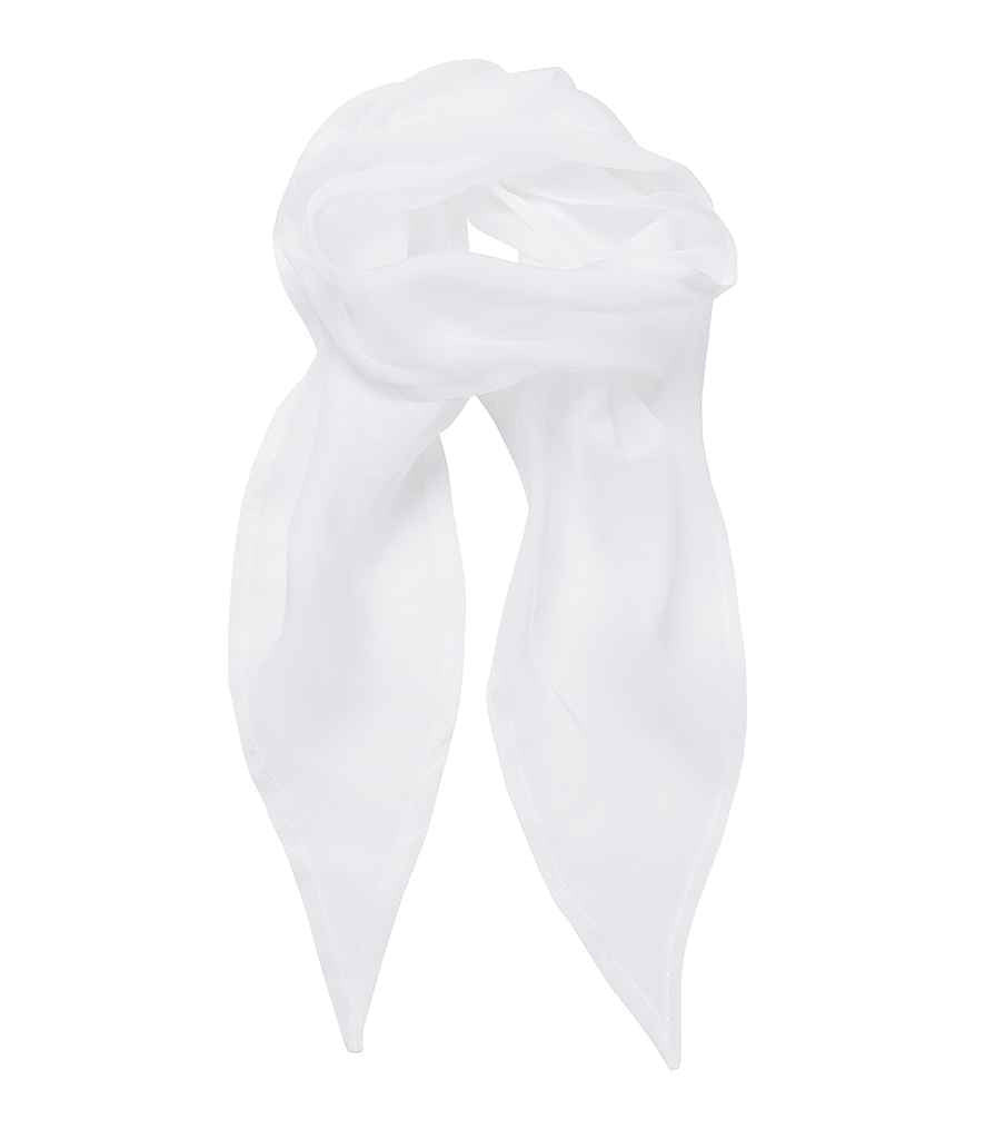 Premier 'Colours' Chiffon Scarf White