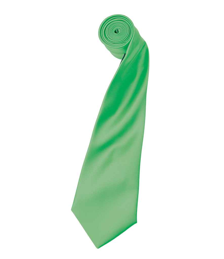 Premier 'Colours' Satin Tie Apple Green