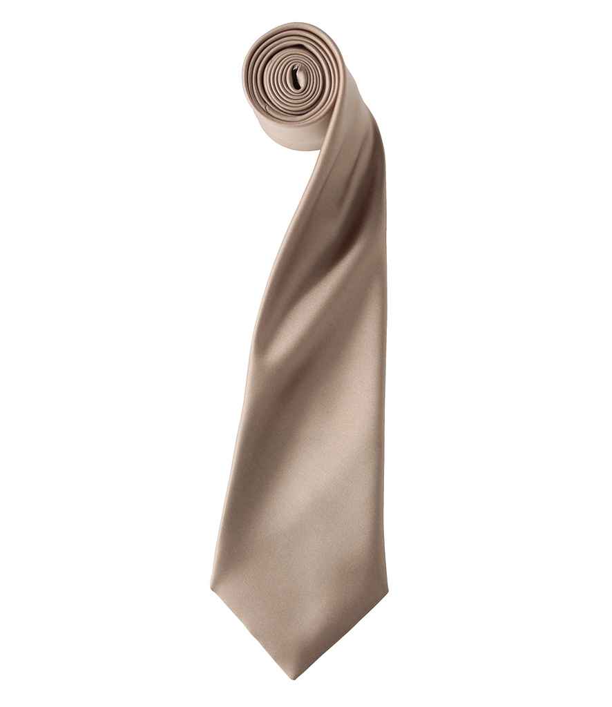 Premier 'Colours' Satin Tie Khaki