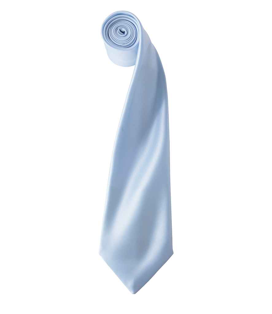 Premier 'Colours' Satin Tie Light Blue
