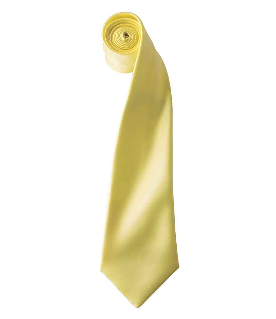 Premier 'Colours' Satin Tie Lemon