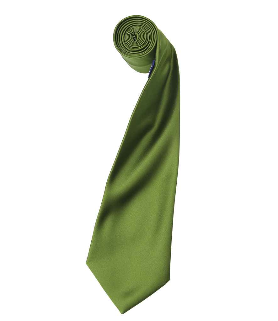 Premier 'Colours' Satin Tie Oasis Green