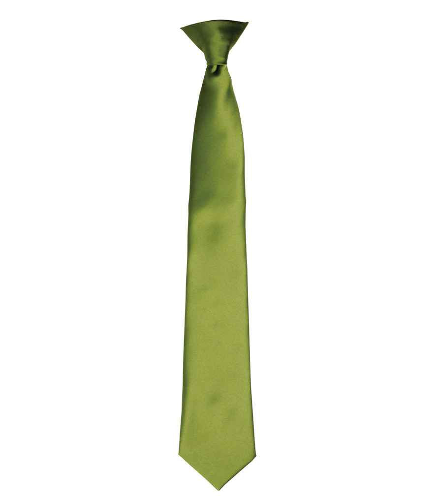 Premier 'Colours' Satin Clip Tie Oasis Green