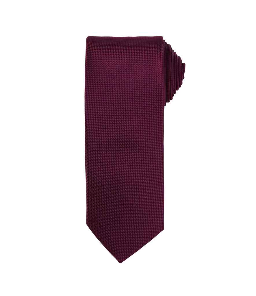 Premier Micro Waffle Tie Aubergine