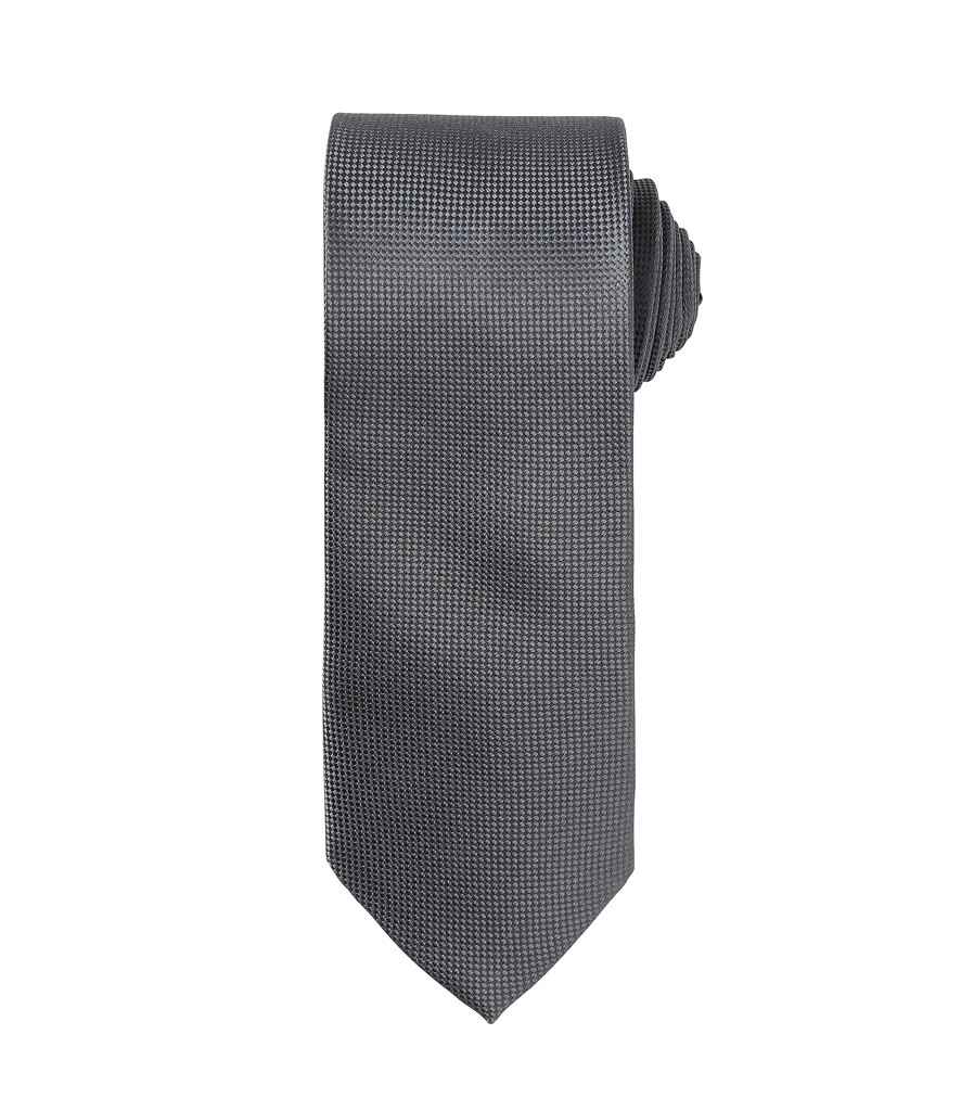 Premier Micro Waffle Tie Dark Grey