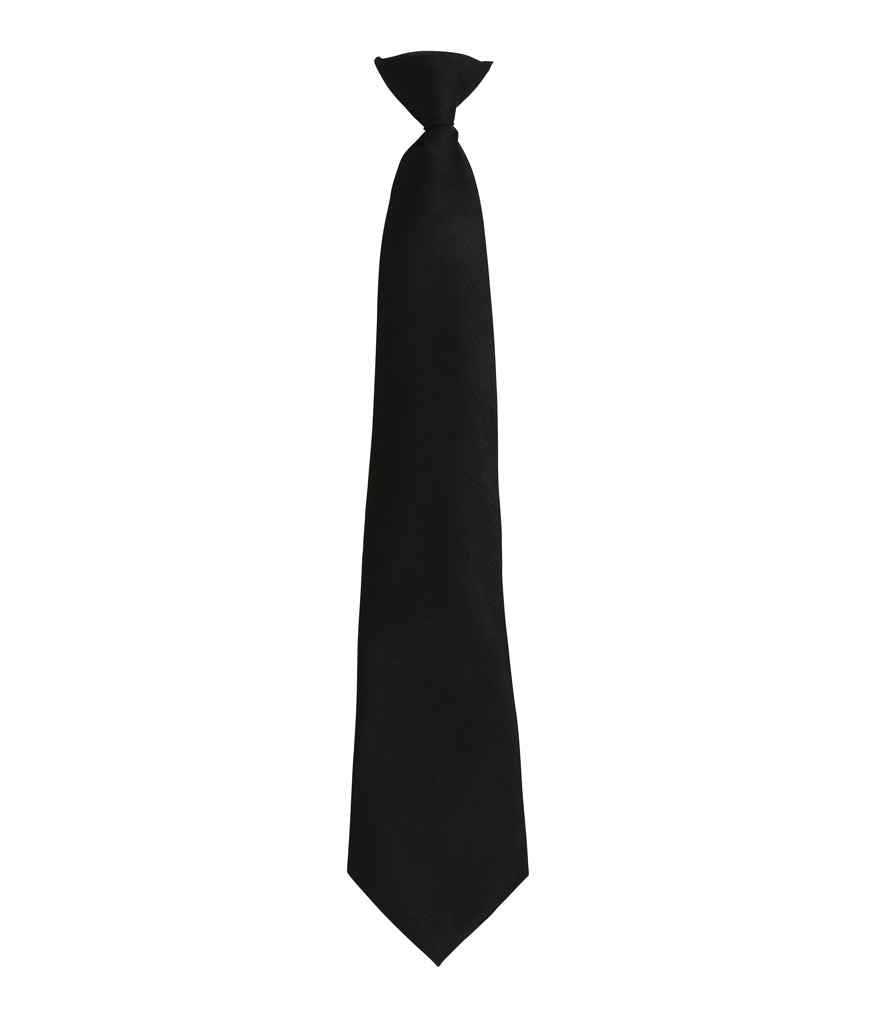 Premier 'Colours' Fashion Clip Tie Black